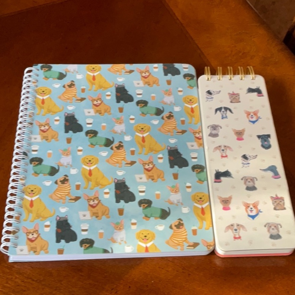 ADORABLE DOGS 🐶🐶, Spiral Journal, Spiral Notepad Bundle NWT
